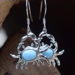 Larimar Crab Earrings