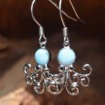 Larimar Octopus Earrings
