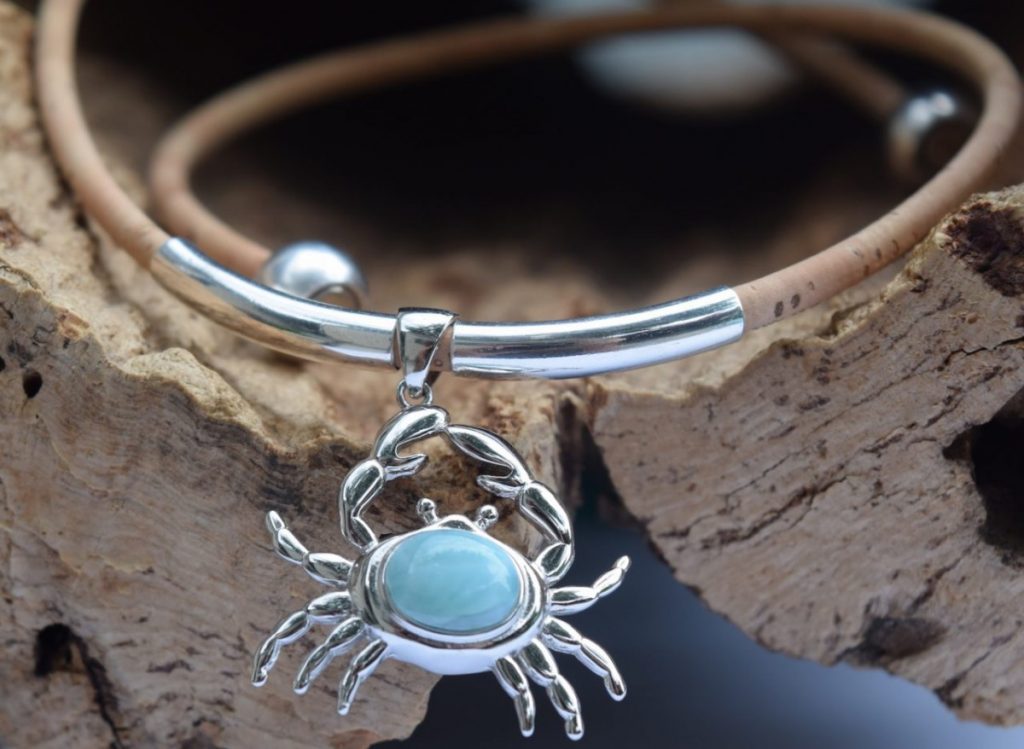 Larimar Crab Necklace