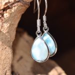 Larimar Water Drop Earrings