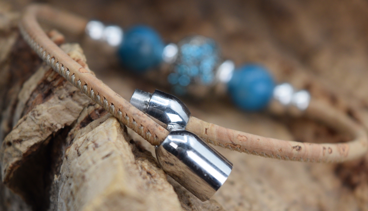 Blue-Green Rhinestone Starfish Bracelet - Image 5